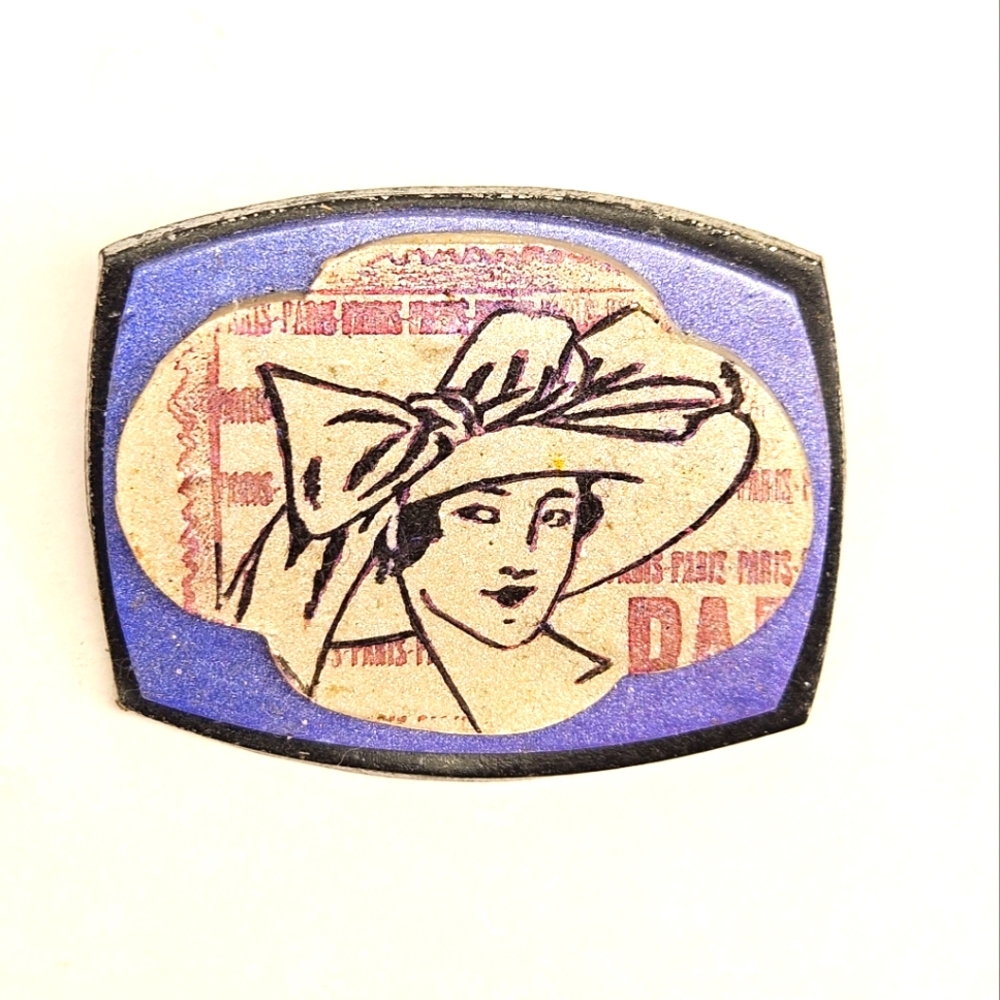 Acrylic Parisian Style Brooch